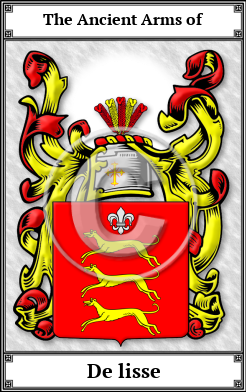 De lisse Family Crest Download (JPG)  Book Plated - 150 DPI